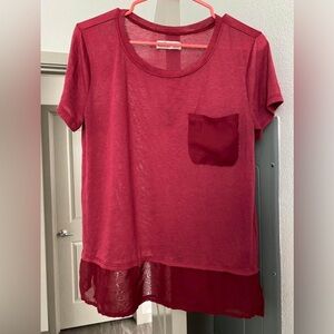 Dark Red Women’s shirt from Hollister Size Medium